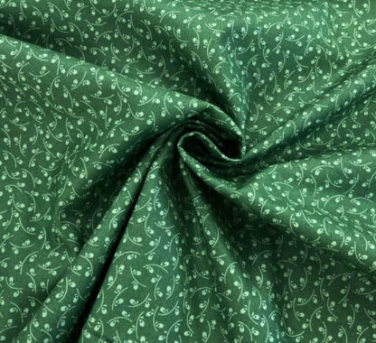 LC11 Poplin Fabric with leaf pattern | %100 cotton fabric