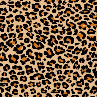 LL27 Leopard Leather Fabric with orange leopard pattern