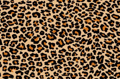 LL27 Leopard Leather Fabric with orange leopard pattern