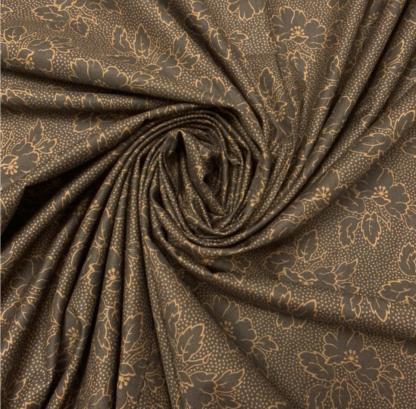 LC01 Brown Classic monogram canvas patterned cotton fabric
