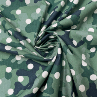 DC03 Camouflage Fabric | %100 Cotton Green Poplin fabric