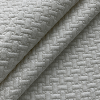 GJ04 White Jacquard Fabric
