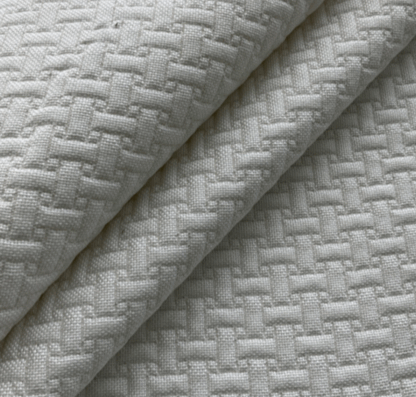 GJ04 White Jacquard Fabric