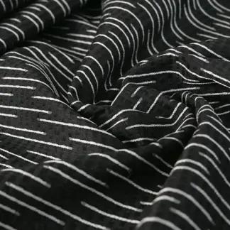 DJ02 Dark Gray Jacquard fabric with lighter contour lines on pattern!
