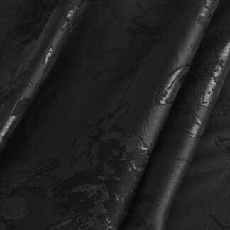 DJ10 Totally Black Jacquard Fabric