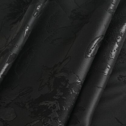 DJ10 Totally Black Jacquard Fabric