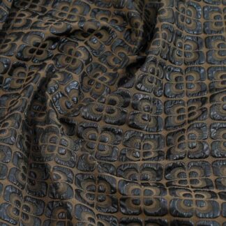 FJ01 Brown and Black Jacquard Fabric