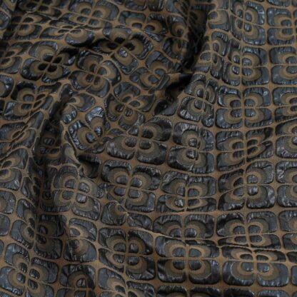 FJ01 Brown and Black Jacquard Fabric