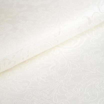 DJ03 White Jacquard Fabric