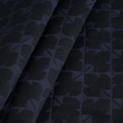 GJ13 Navy Jacquard Fabric For Sale By The Yard